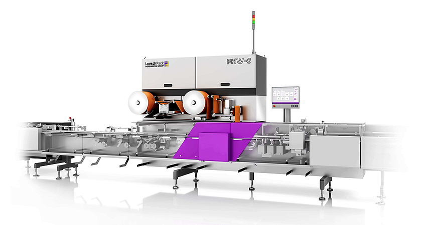 side view of the horizontal form fill and seal machine FHW-S