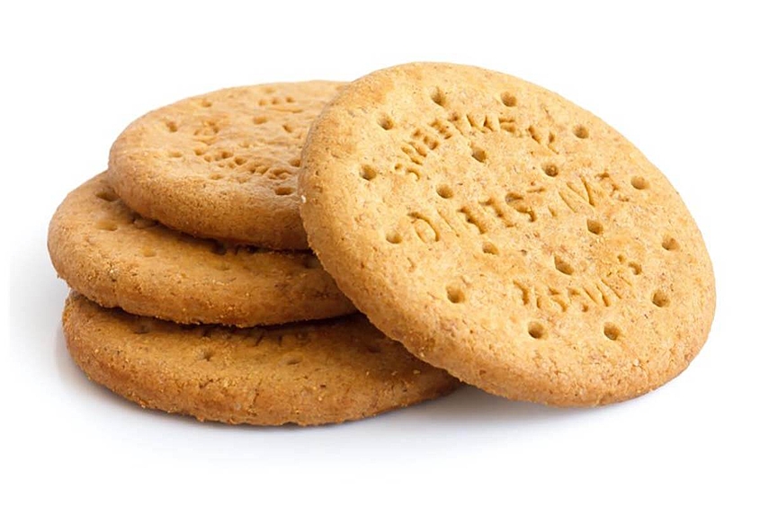 Vier Cookies aufeinandergestapelt