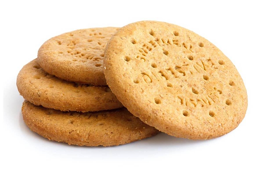 Vier Cookies aufeinandergestapelt