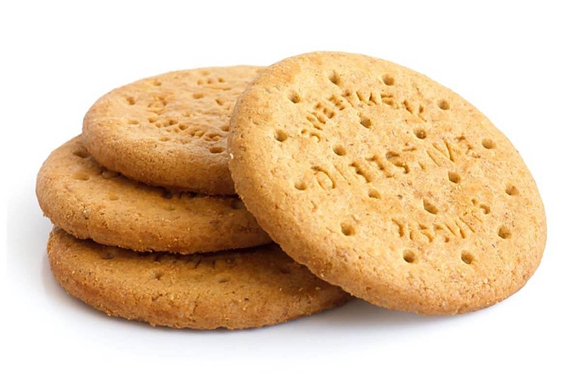 Vier Cookies aufeinandergestapelt