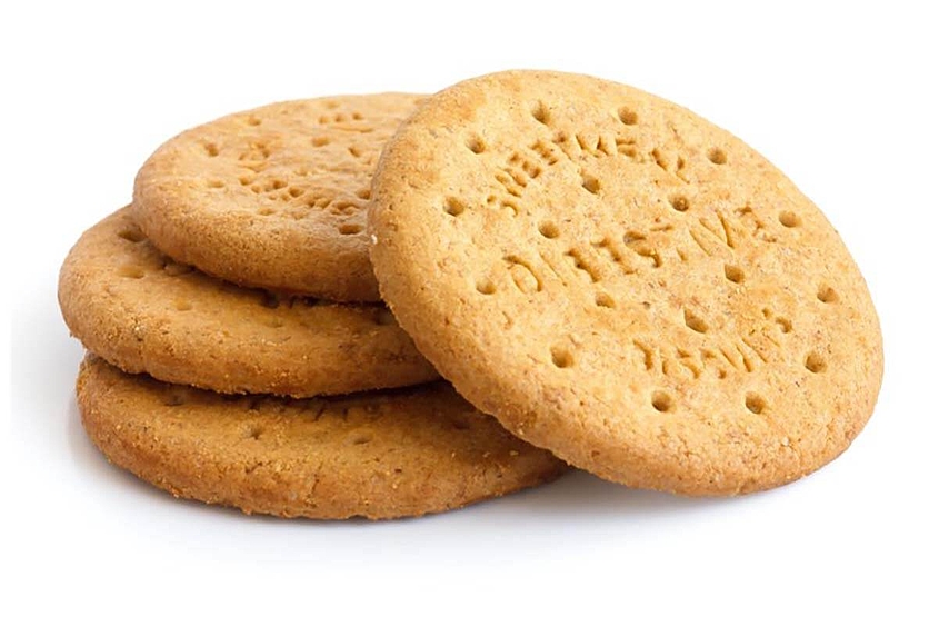 Vier Cookies aufeinandergestapelt