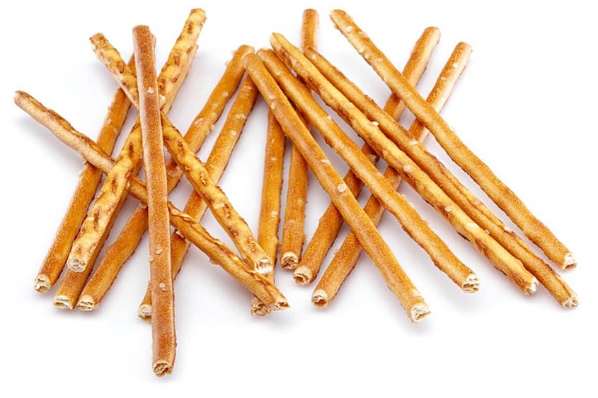 Verpackungssyteme für Sticks Sticks wie Salzstangen ohne Verpackung aufeinanderliegend