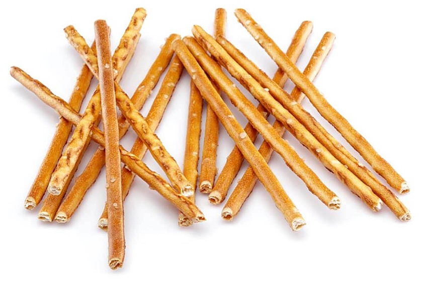 Verpackungssyteme für Sticks Sticks wie Salzstangen ohne Verpackung aufeinanderliegend