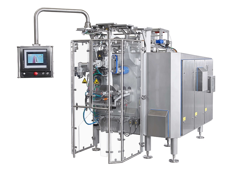 Vertical packaging machine RM-270 with touchscreen for automated filling and packaging of products