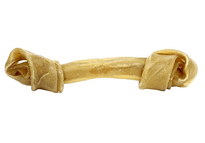 Dog chew bones made from compressed beef hide