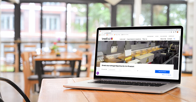 New websites for LoeschPack and Hastamat laptop on desk with screenshot of new LoeschPack website